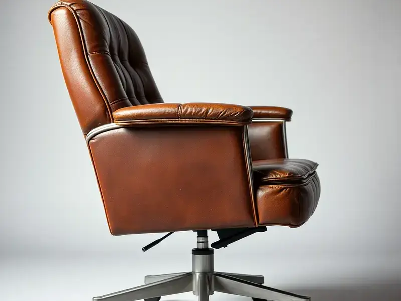 Worn office chair before restoration